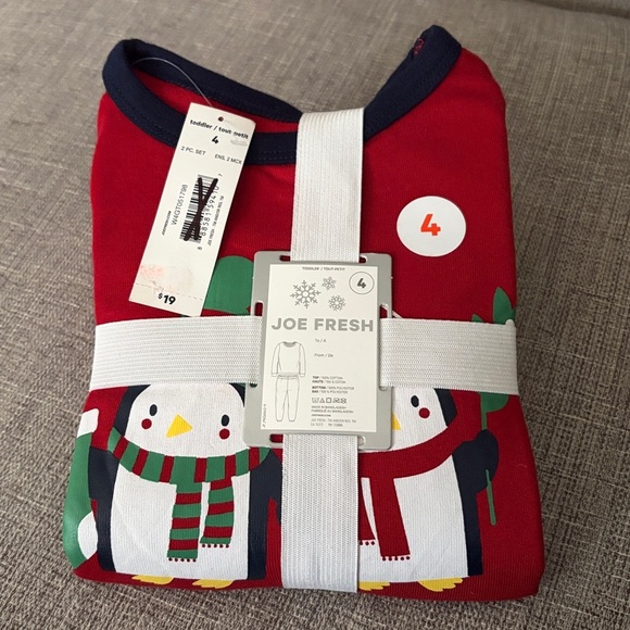 Joe Fresh Other - ❤️ BNWT Boys Unisex Joe Fresh Christmas Pyjama Set 100% Cotton Top w Gift Tag